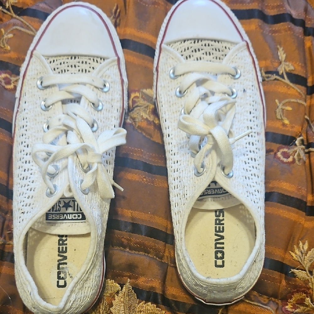 Converse Women's White Lace Sneakers